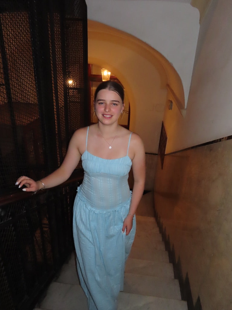 Jacinda Drop Waist Maxi - Blue