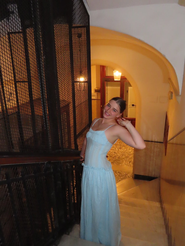 Jacinda Drop Waist Maxi - Blue