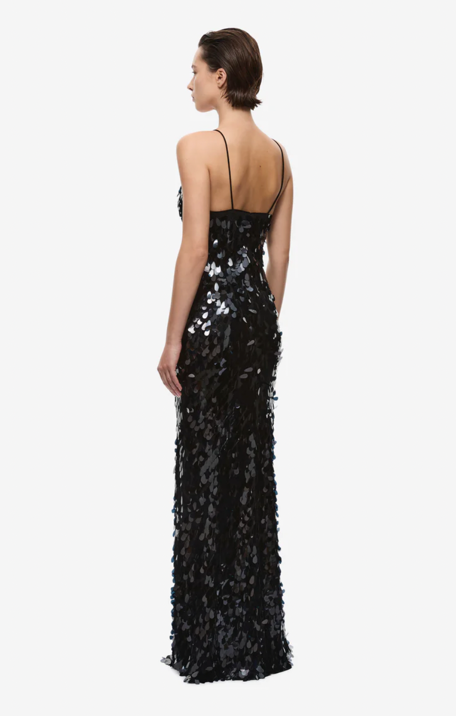 The Sapphire Sequin Dress - Black