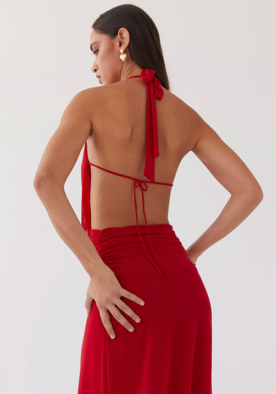 Elysia Maxi Dress - Red
